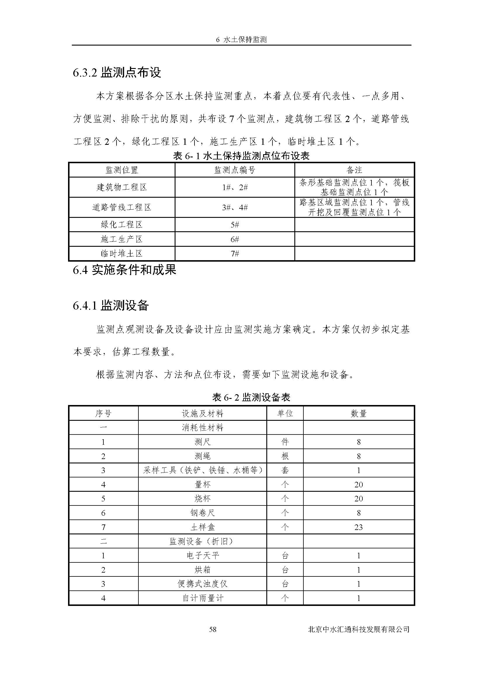 水土保持方案报告书
